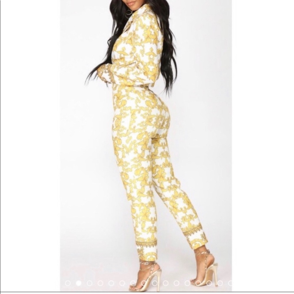 Gold and white suit